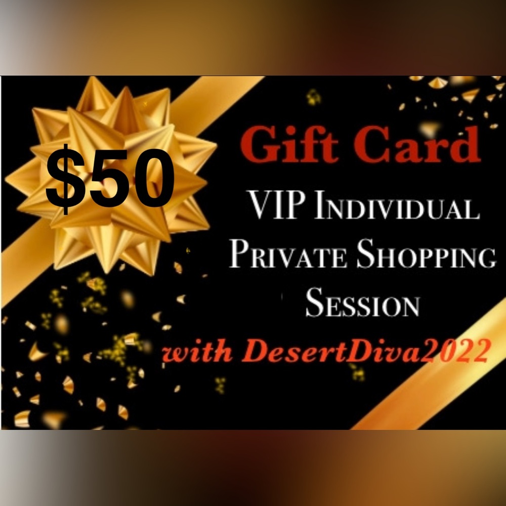 $50 GIFT CARD for 90-Minute Individual Private Shopping Session